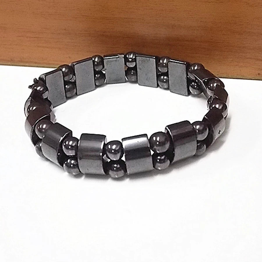 Magnetic Therapy Black Stone Bracelet for Weight Loss, Acupoint Stimulation, and Arthritis Pain Relief