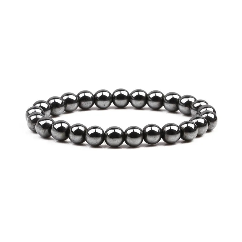 Magnetic Therapy Black Stone Bracelet for Weight Loss, Acupoint Stimulation, and Arthritis Pain Relief