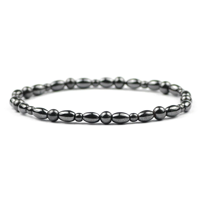 Magnetic Therapy Black Stone Bracelet for Weight Loss, Acupoint Stimulation, and Arthritis Pain Relief