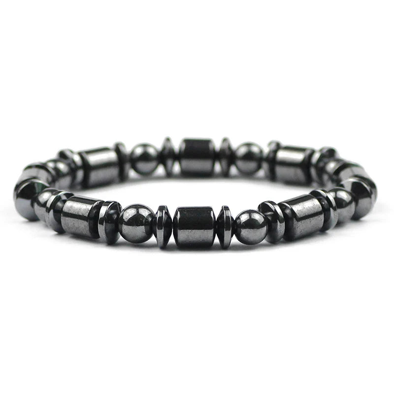 Magnetic Therapy Black Stone Bracelet for Weight Loss, Acupoint Stimulation, and Arthritis Pain Relief