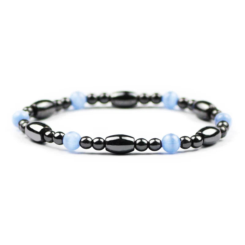 Magnetic Therapy Black Stone Bracelet for Weight Loss, Acupoint Stimulation, and Arthritis Pain Relief