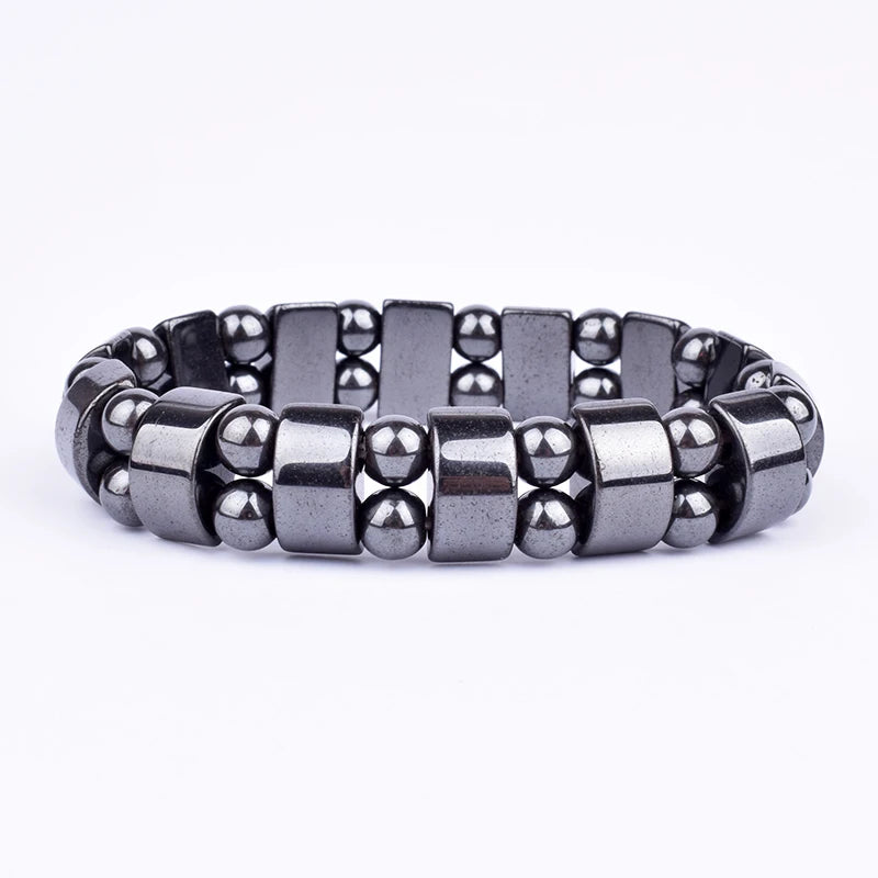 Magnetic Therapy Black Stone Bracelet for Weight Loss, Acupoint Stimulation, and Arthritis Pain Relief